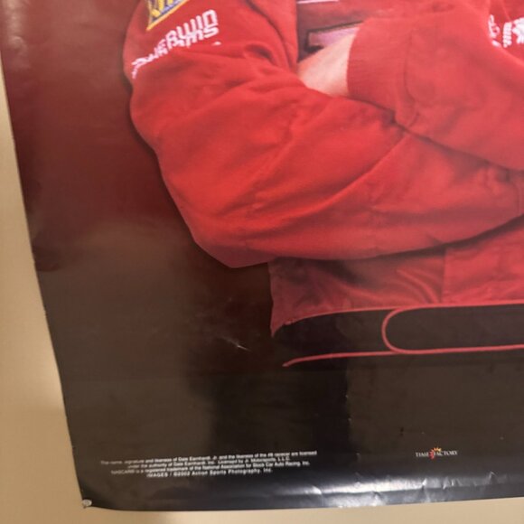 2002 Dale Earnhardt Jr. NASCAR Poster β Budweiser No. 8 β Time Factory β Vintage - Picture 5 of 5